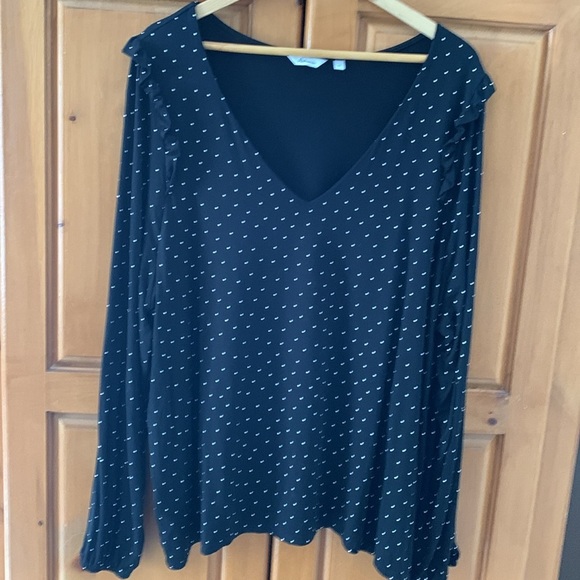 Reitmans Black Polka Dot V-Neck 3X - Picture 2 of 7